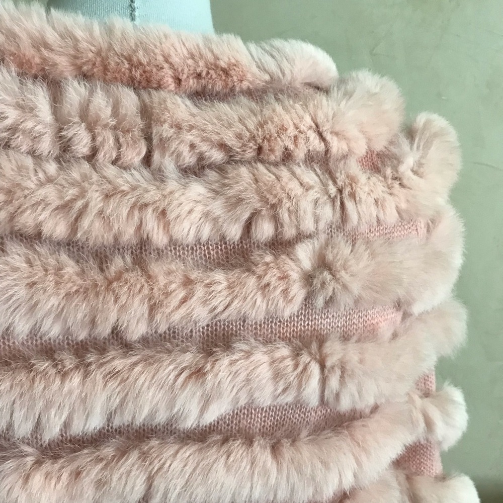 BCBGMaxAzria Blush Rabbit Fur Knit Jacket - Picture 7 of 11